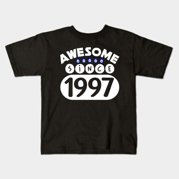 Awesome Since 1997 Kids T-Shirt by colorsplash